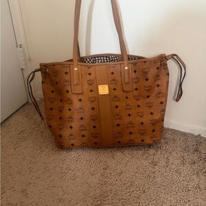 MCM Cognac Visetos Tote Bag